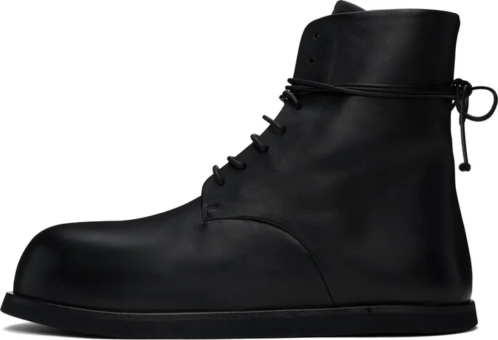 Marsèll Black Gigante Lace Up Ankle Boots - Image 3