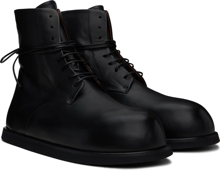 Marsèll Black Gigante Lace Up Ankle Boots - Image 4