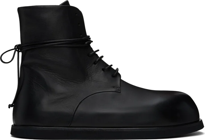 Marsèll Black Gigante Lace Up Ankle Boots