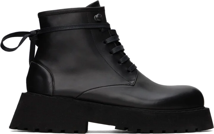 Marsèll Black Micarro Lace Up Ankle Boots
