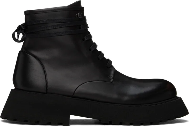 Marsèll Black Micarro Lace-Up Ankle Boots