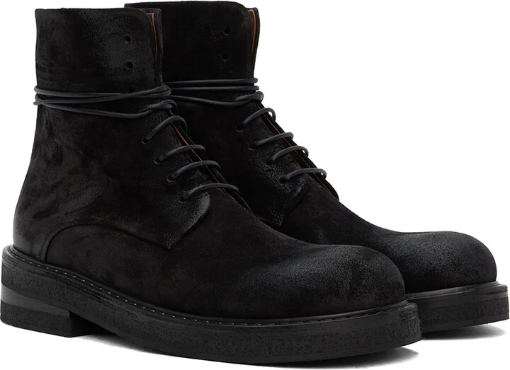 Marsèll Black Parrucca Lace Up Ankle Boots - Image 4