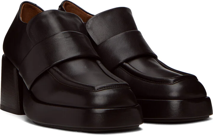 Marsèll Black Plattino Platform Loafers - Image 4