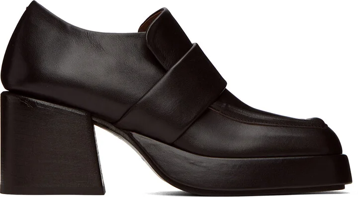 Marsèll Black Plattino Platform Loafers