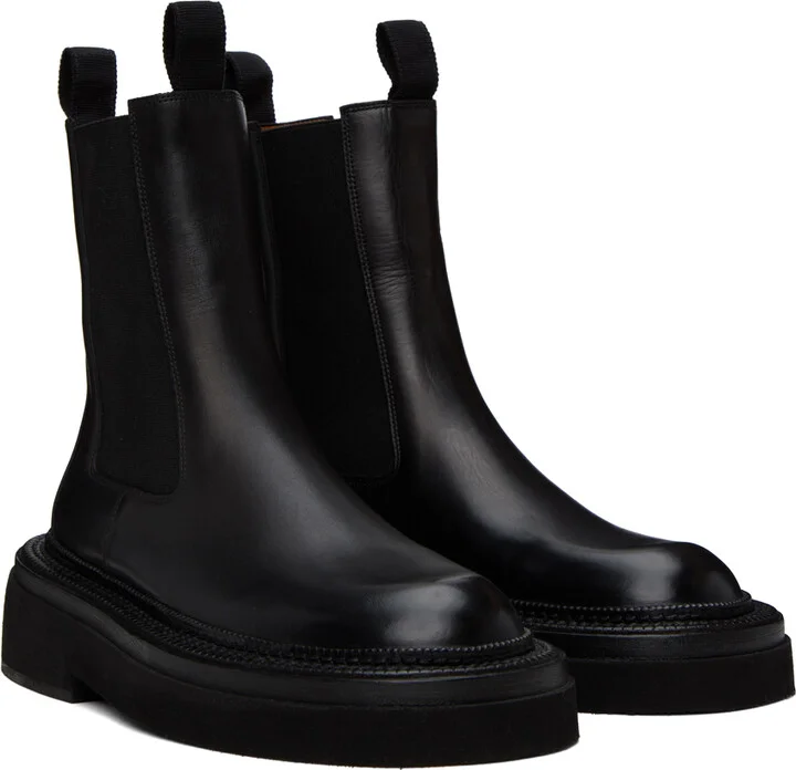 Marsèll Black Pollicione Chelsea Boots - Image 4