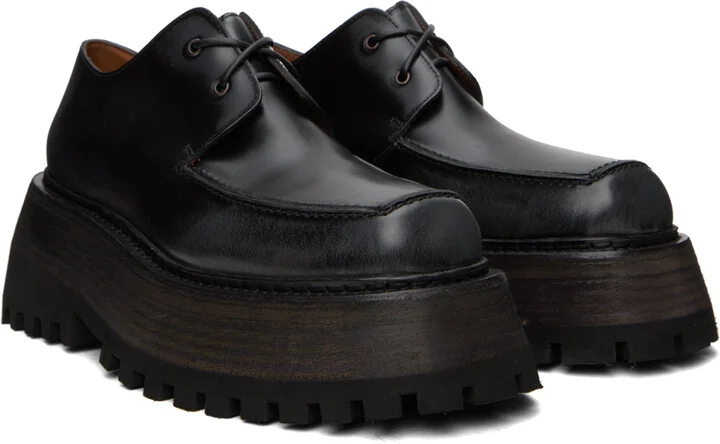 Marsèll Black Quadrarmato Derbys - Image 4