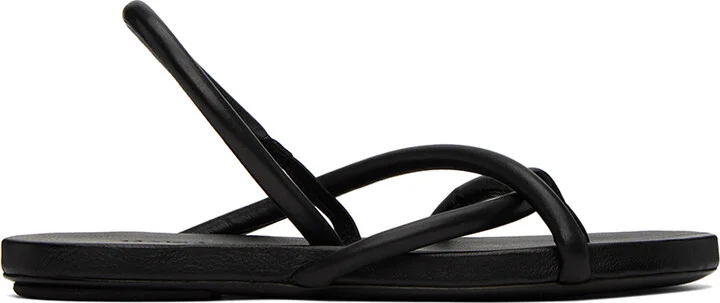 Marsèll Black Spanciata Flat Sandals