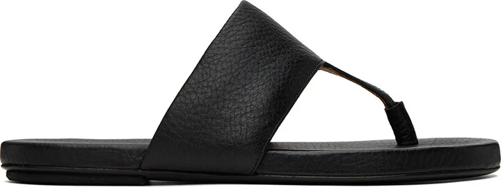 Marsèll Black Spanciata Flat Sandals