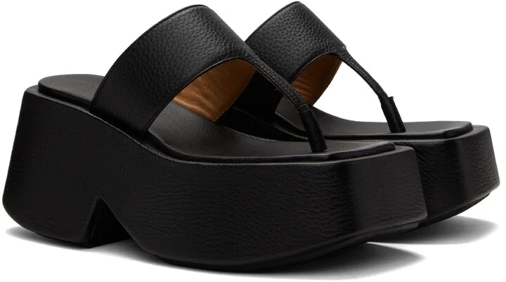 Marsèll Black Zeppo Infradito Sandals - Image 4