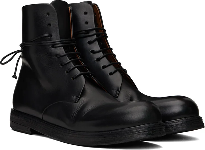 Marsèll Black Zucca Zeppa Lace Up Ankle Boots - Image 4