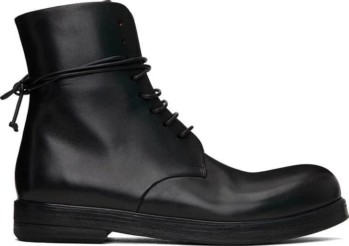 Marsèll Black Zucca Zeppa Lace Up Ankle Boots
