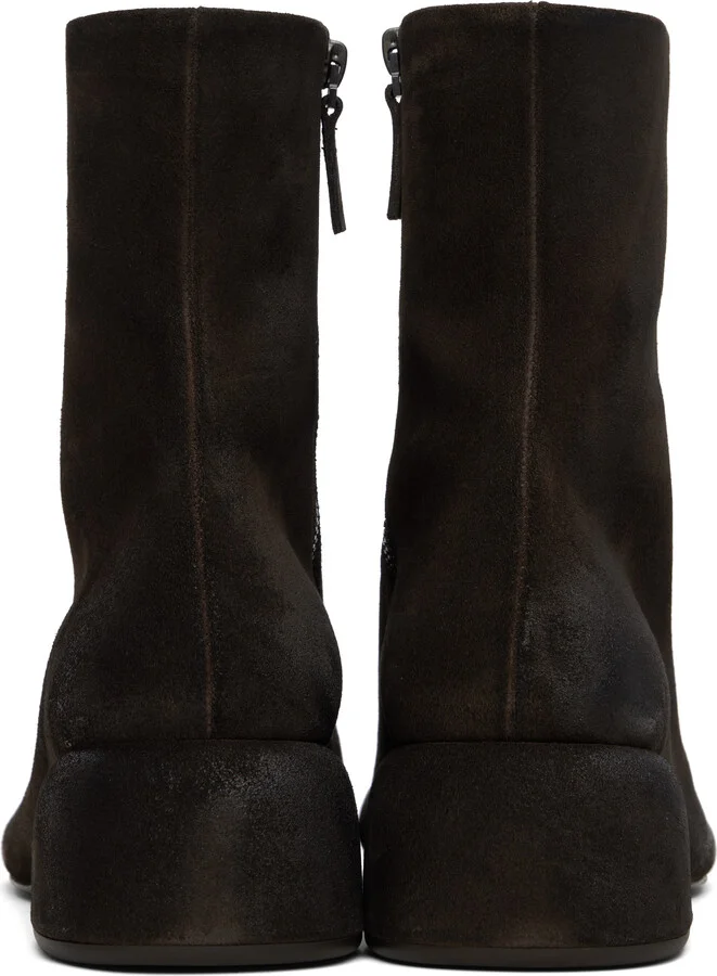 Marsèll Brown Basata Suede Ankle Boots - Image 2
