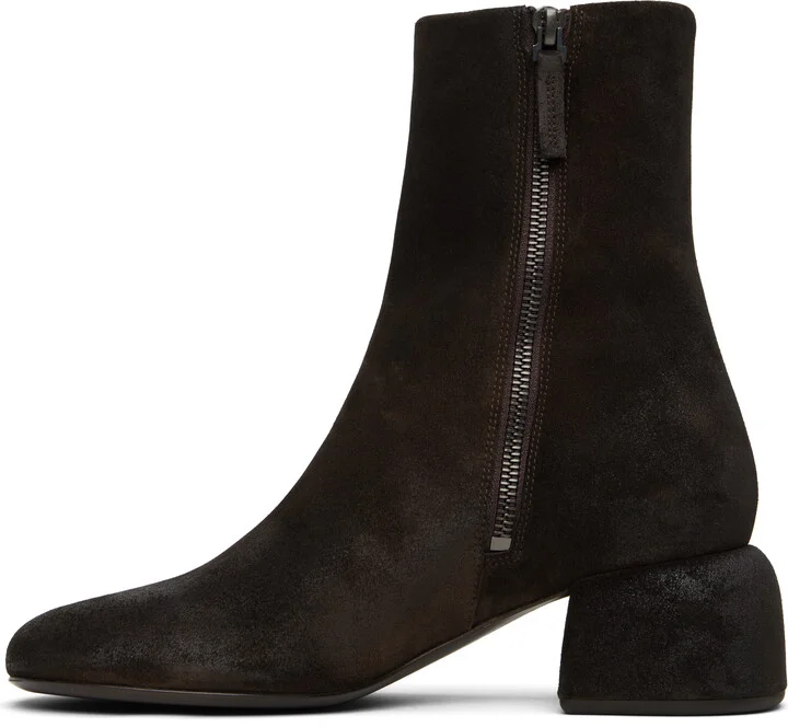 Marsèll Brown Basata Suede Ankle Boots - Image 3