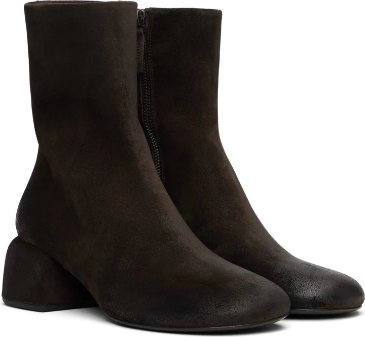 Marsèll Brown Basata Suede Ankle Boots - Image 4