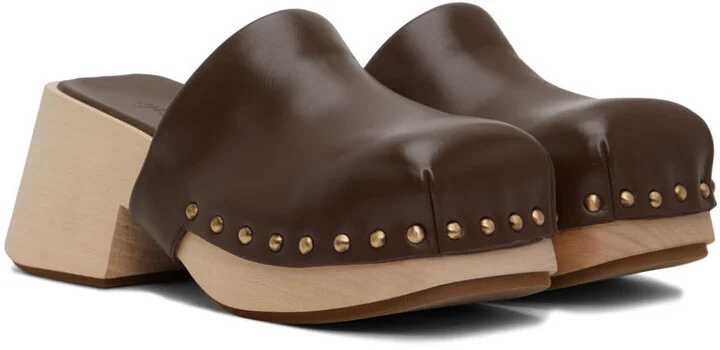 Marsèll Brown Bottone Clogs - Image 4
