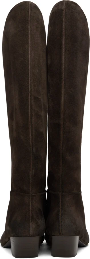 Marsèll Brown Goccio Reversed Leather Tall Boots - Image 2