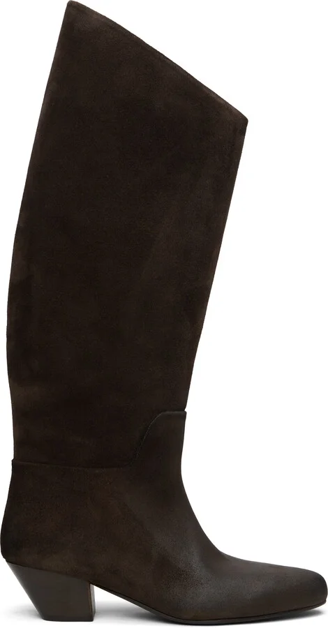 Marsèll Brown Goccio Reversed Leather Tall Boots