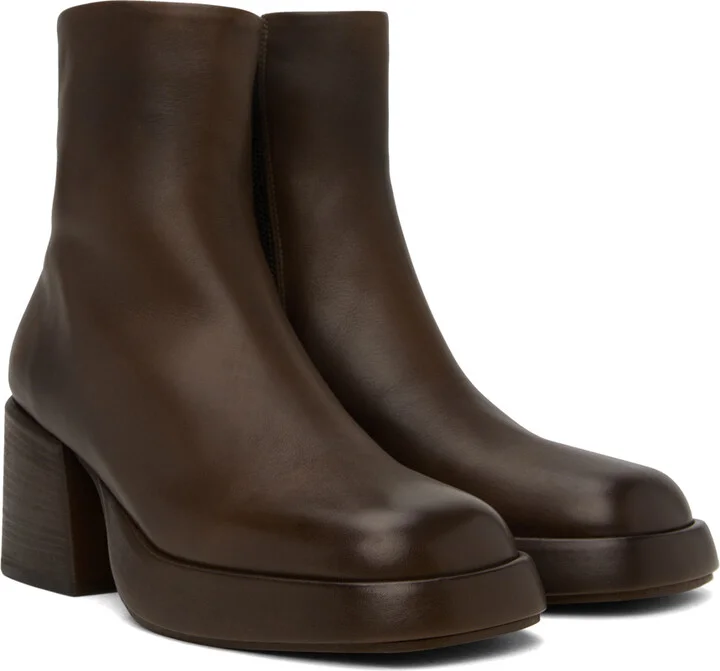 Marsèll Brown Plattino Boots - Image 4