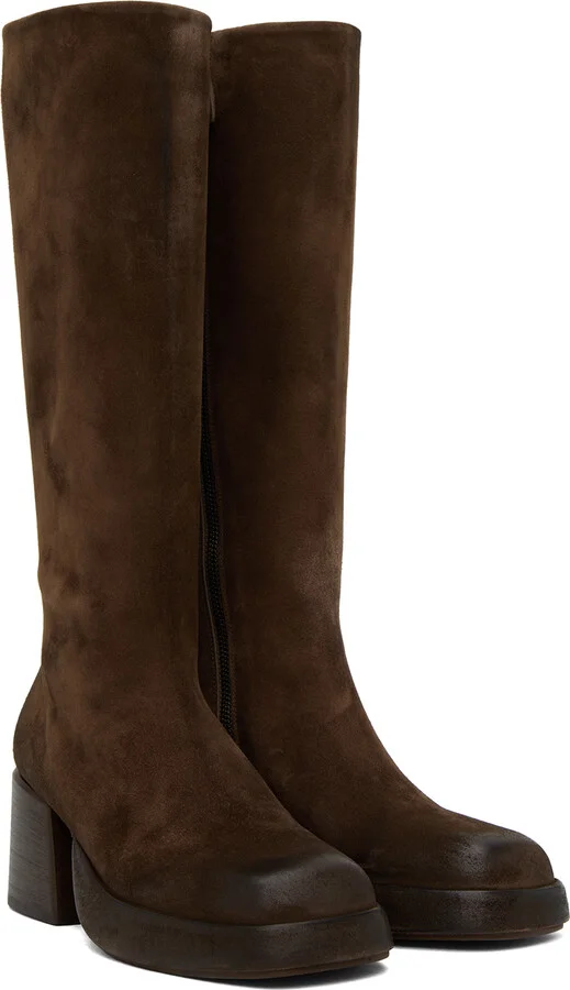 Marsèll Brown Plattino Tall Boots - Image 4