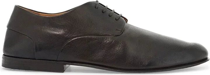 MARSELL dark brown calfskin derby with leather sole