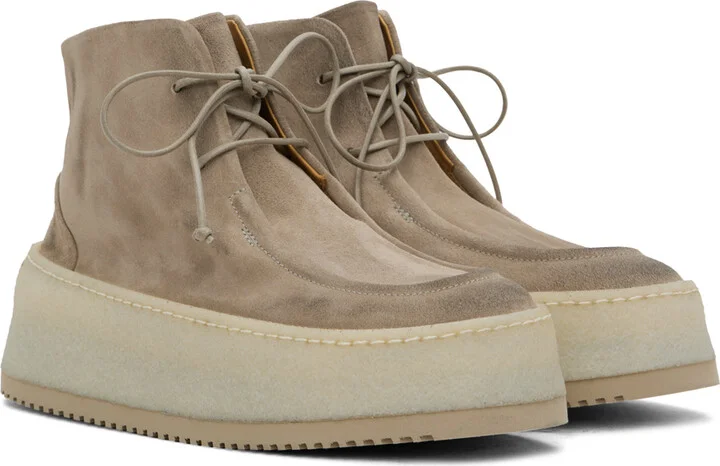 Marsèll Gray Parapana Lace Up Ankle Boots - Image 4
