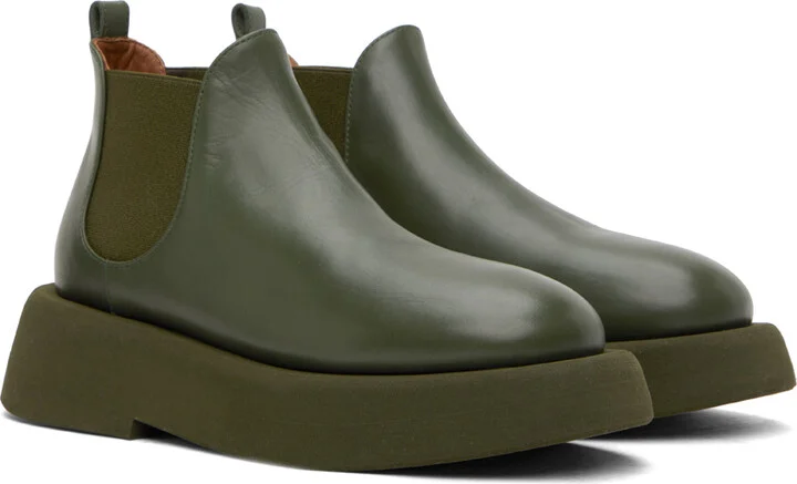 Marsèll Khaki Gomme Gommellone Chelsea Boots - Image 4