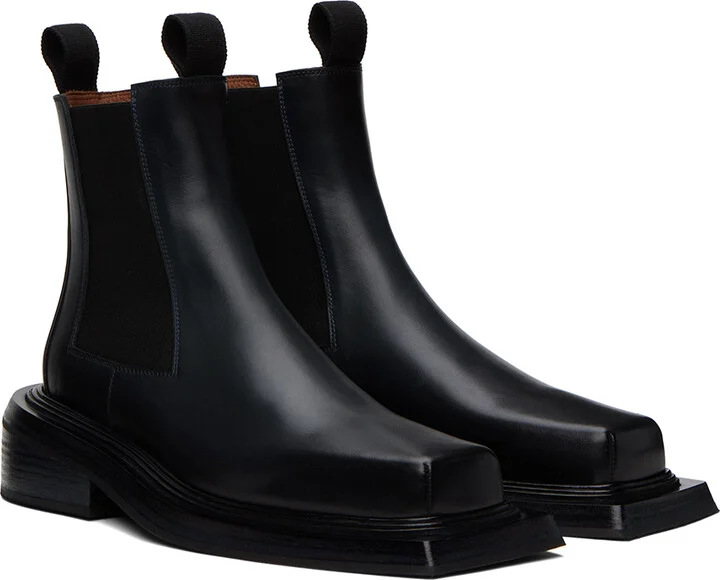 Marsèll Navy Cassettino Chelsea Boots - Image 4