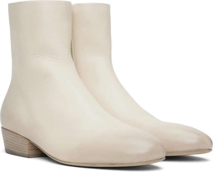 Marsèll Off-White Granblocco Ankle Boots - Image 4