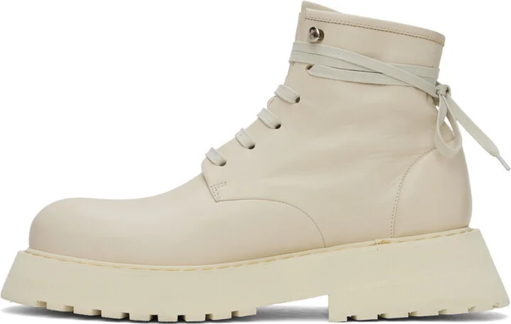Marsèll Off-White Micarro Lace-Up Ankle Boots - Image 3