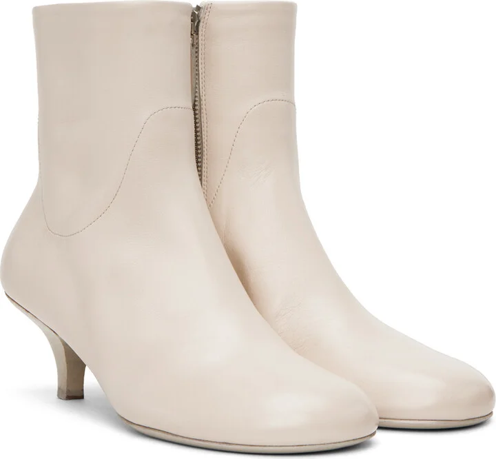 Marsèll Off-White Tronchetto Boots - Image 4