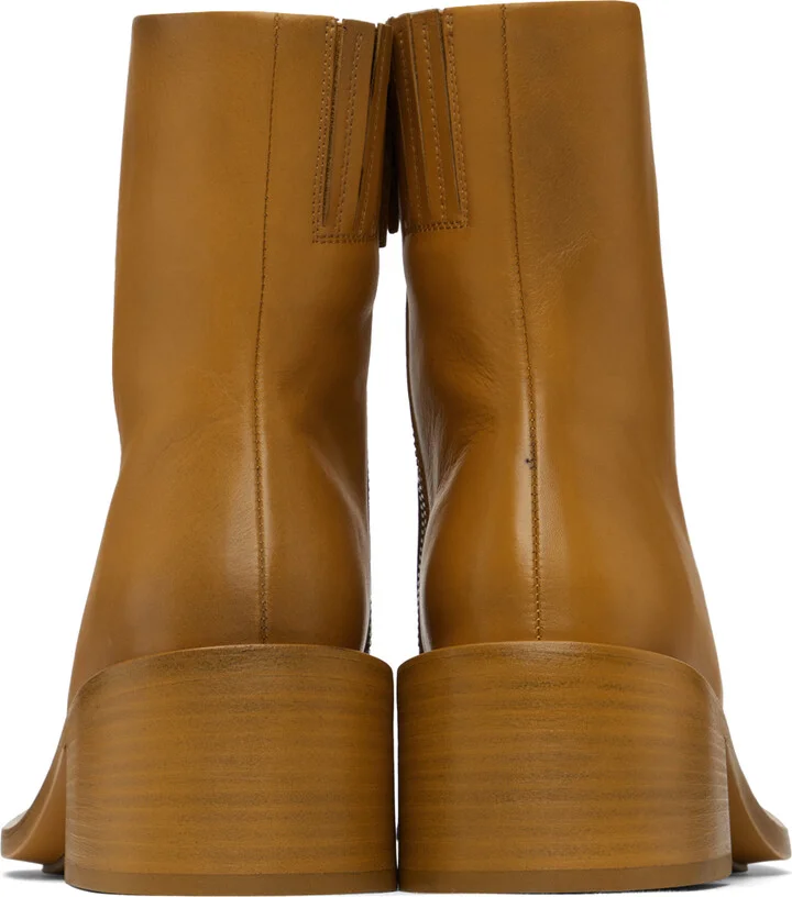 Marsèll Orange Zip-Up Boots - Image 2