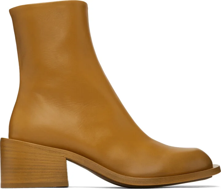 Marsèll Orange Zip-Up Boots