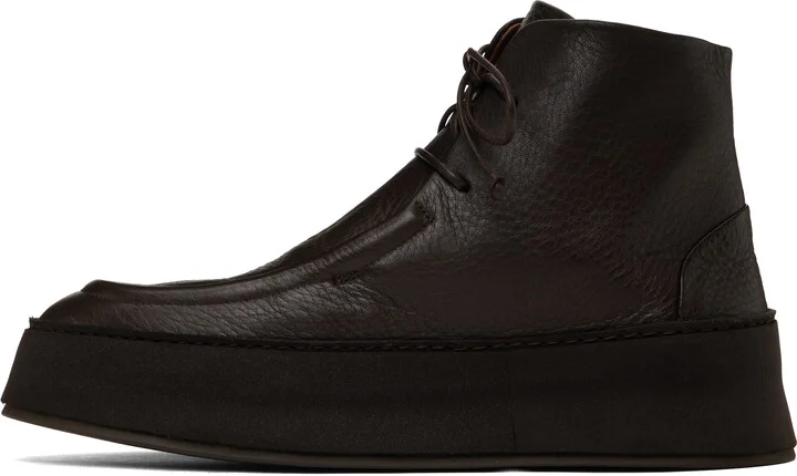 Marsèll SSENSE Exclusive Brown Cassapana Ankle Boots - Image 3