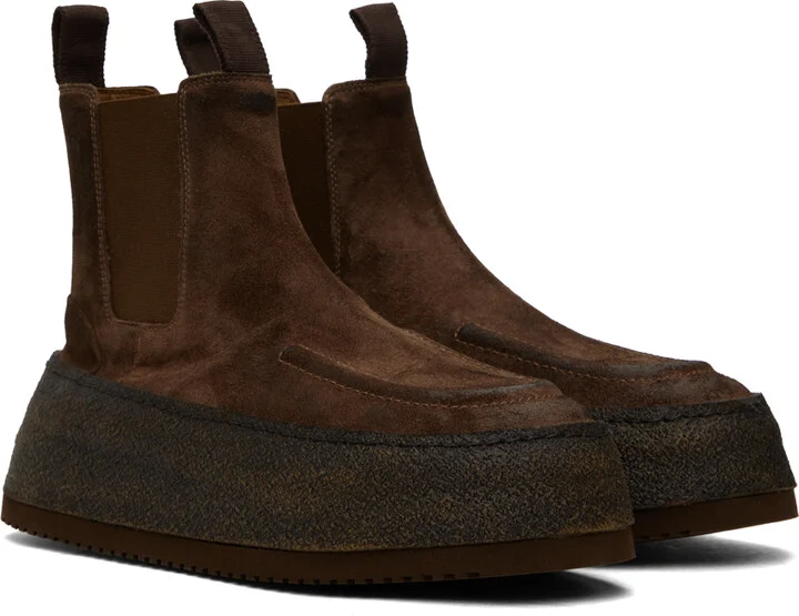 Marsèll SSENSE Exclusive Brown Parapana Boots - Image 4