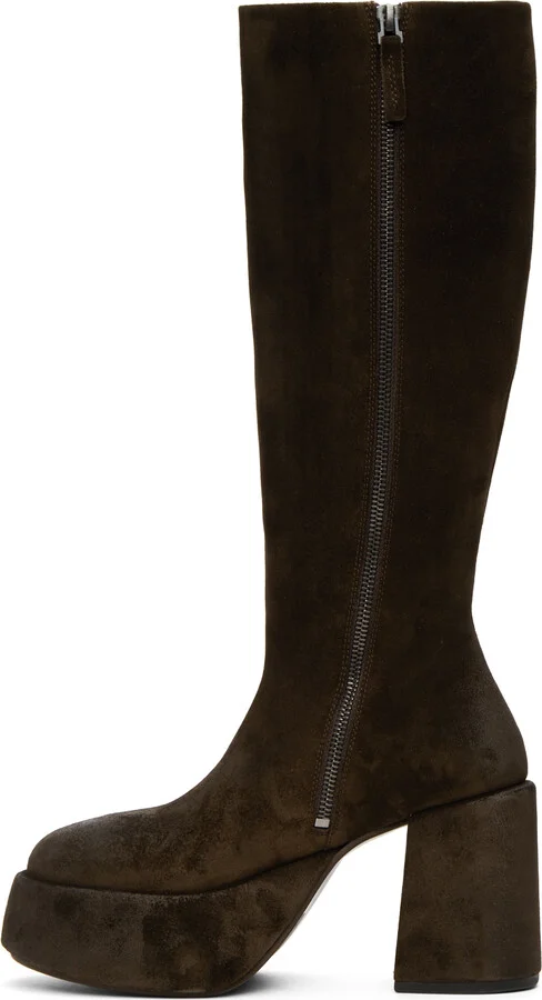 Marsèll SSENSE Exclusive Brown Tacplat Boots - Image 3