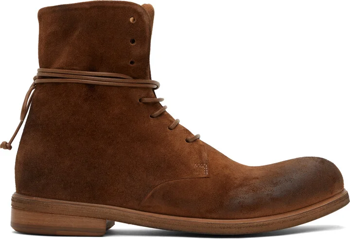 Marsèll SSENSE Exclusive Brown Zucca Media Ankle Boots