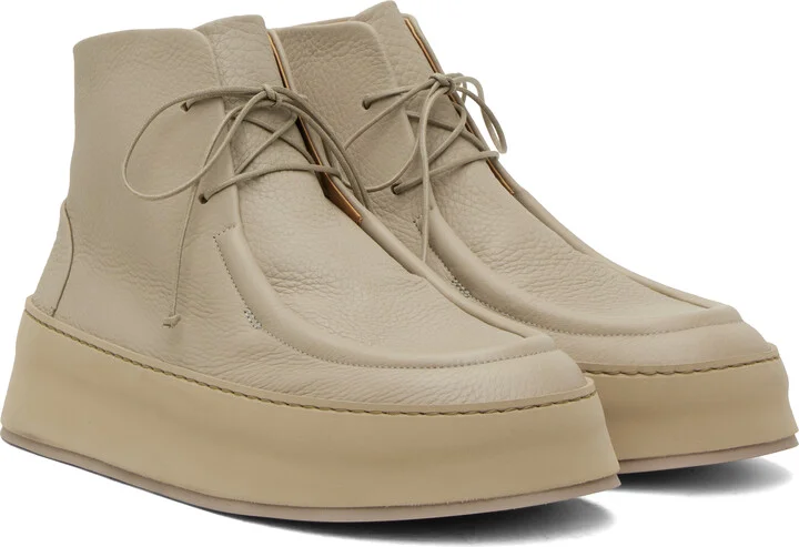 Marsèll SSENSE Exclusive Gray Cassapana Ankle Boots - Image 4