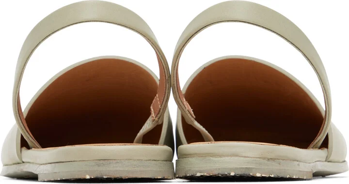 Marsèll SSENSE Exclusive Green Marcella Slingback Slippers - Image 2