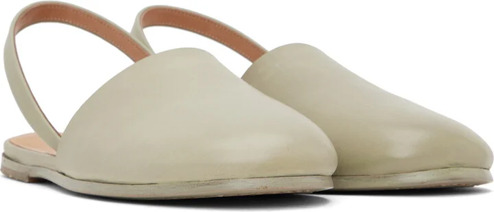 Marsèll SSENSE Exclusive Green Marcella Slingback Slippers - Image 4