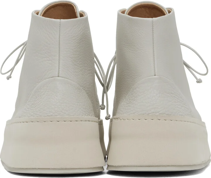 Marsèll SSENSE Exclusive White Cassapana Ankle Boots - Image 2