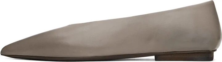 Marsèll Taupe Ago Ballerina Flats - Image 3