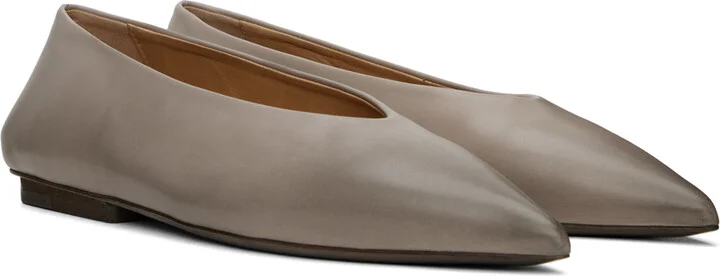 Marsèll Taupe Ago Ballerina Flats - Image 4