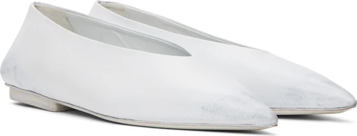 Marsèll White Ago Ballerina Flats - Image 4