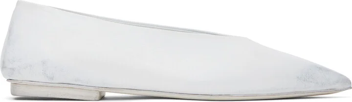Marsèll White Ago Ballerina Flats