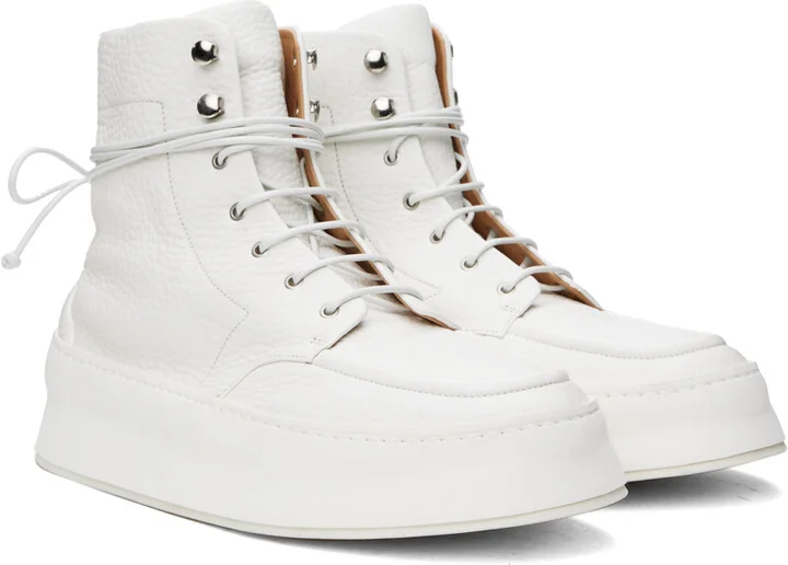 Marsèll White Cassapana Boots - Image 4