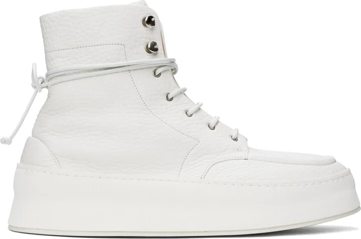 Marsèll White Cassapana Boots