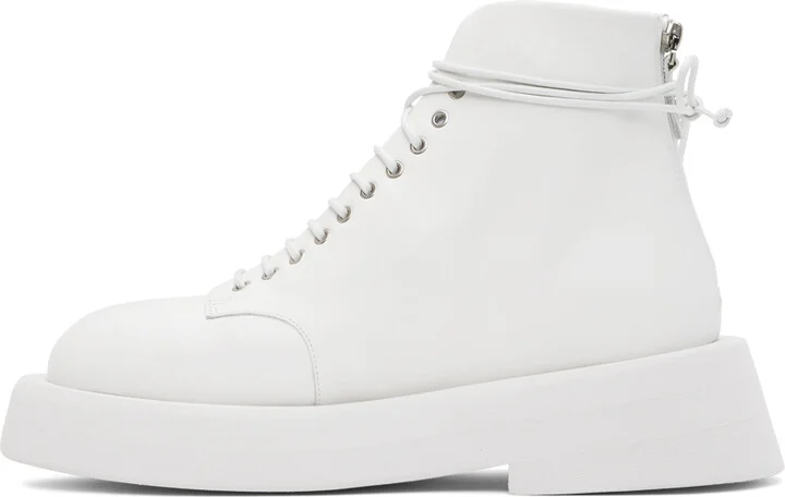 Marsèll White Gomme Gommellone Boots - Image 3