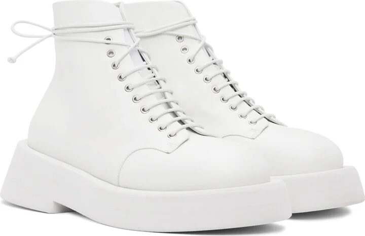 Marsèll White Gomme Gommellone Boots - Image 4