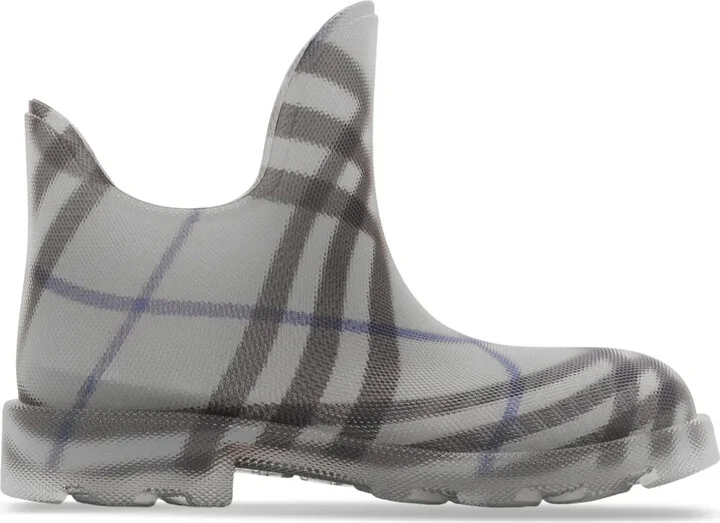 Marsh checked rubber ankle boots