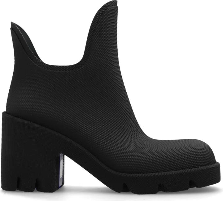 ‘Marsh’ Heeled Rain Boots, , - Black